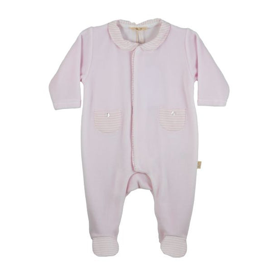 Interlock Footie W/ Stripes