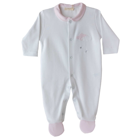 White & Pink sweet dreams footie