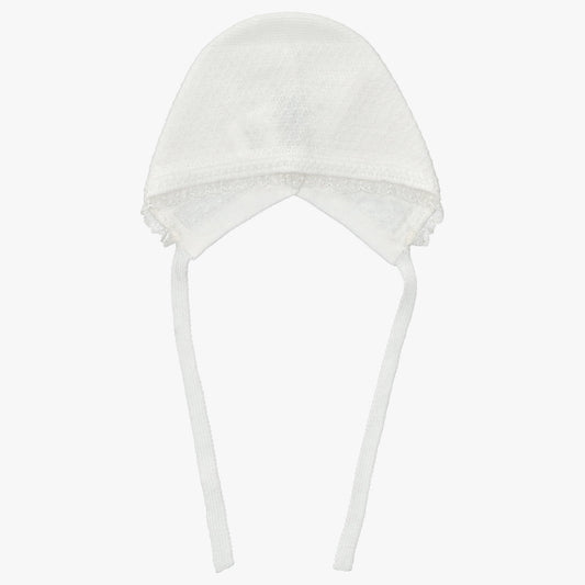 White Knitted bonnet