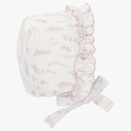 Floral woven bonnet