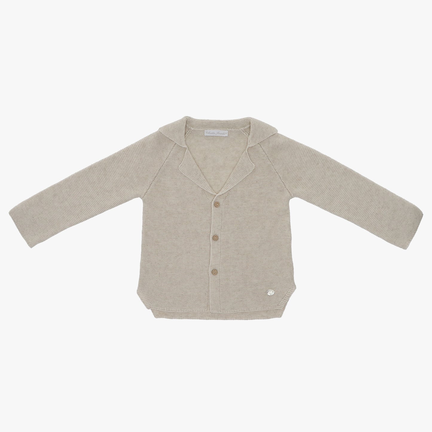 Beige knit long cardigan