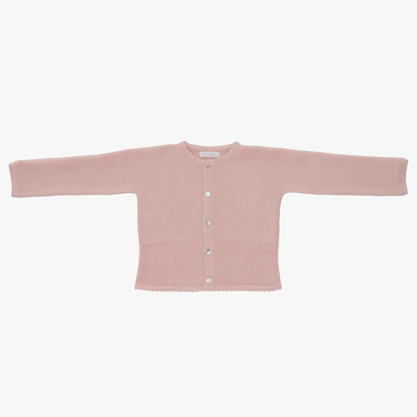 Pink cotton knit cardigan