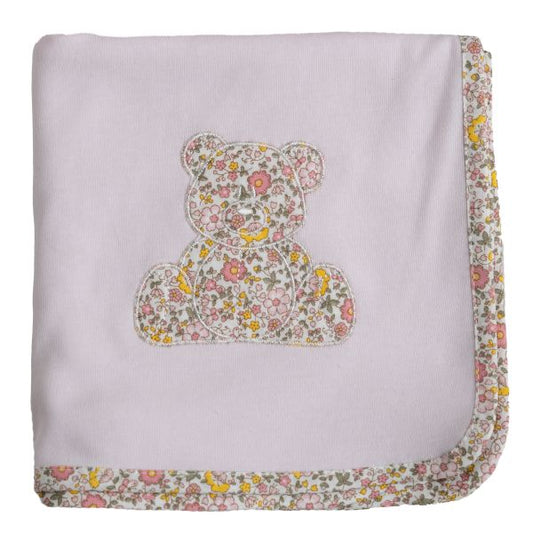 Teddy Bear Cotton Receiving Blanket