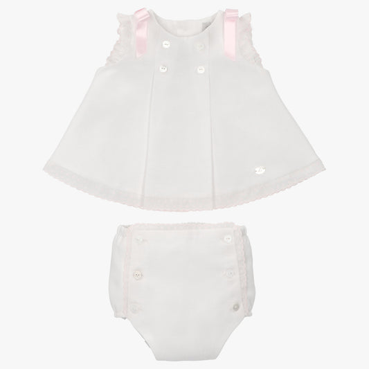 Pique dress and bloomer set