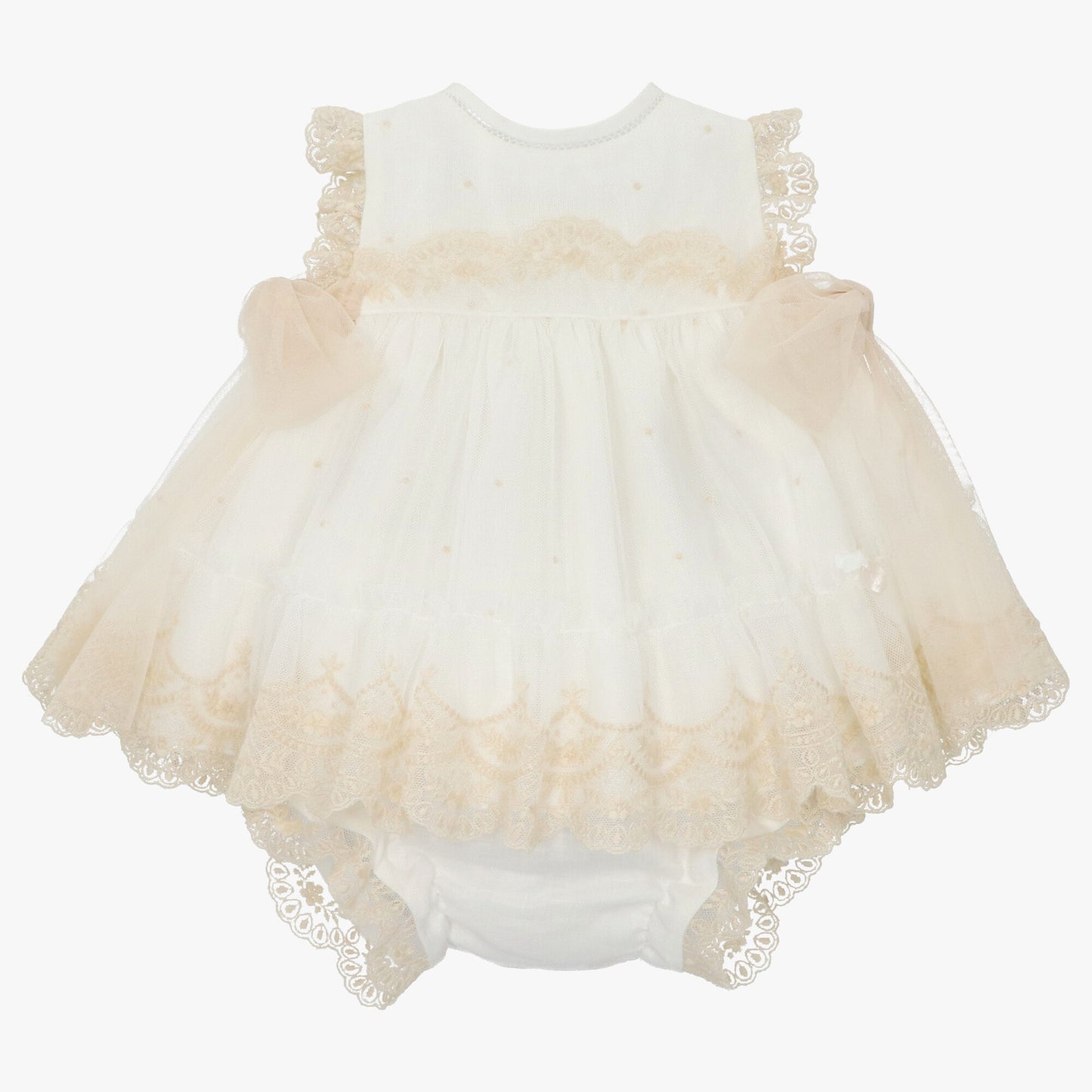 Ivory & white lace dress