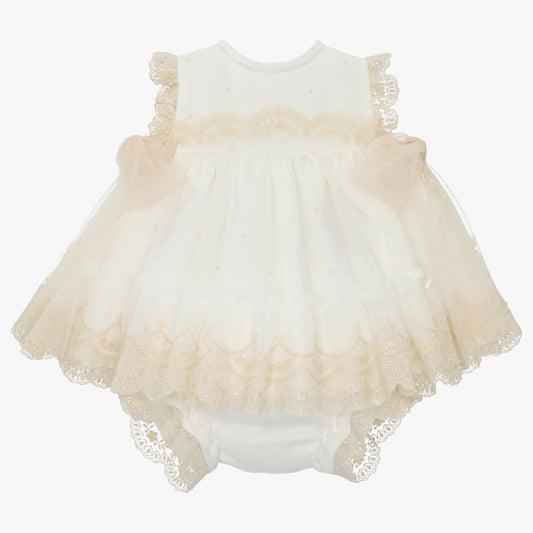Ivory & white lace dress