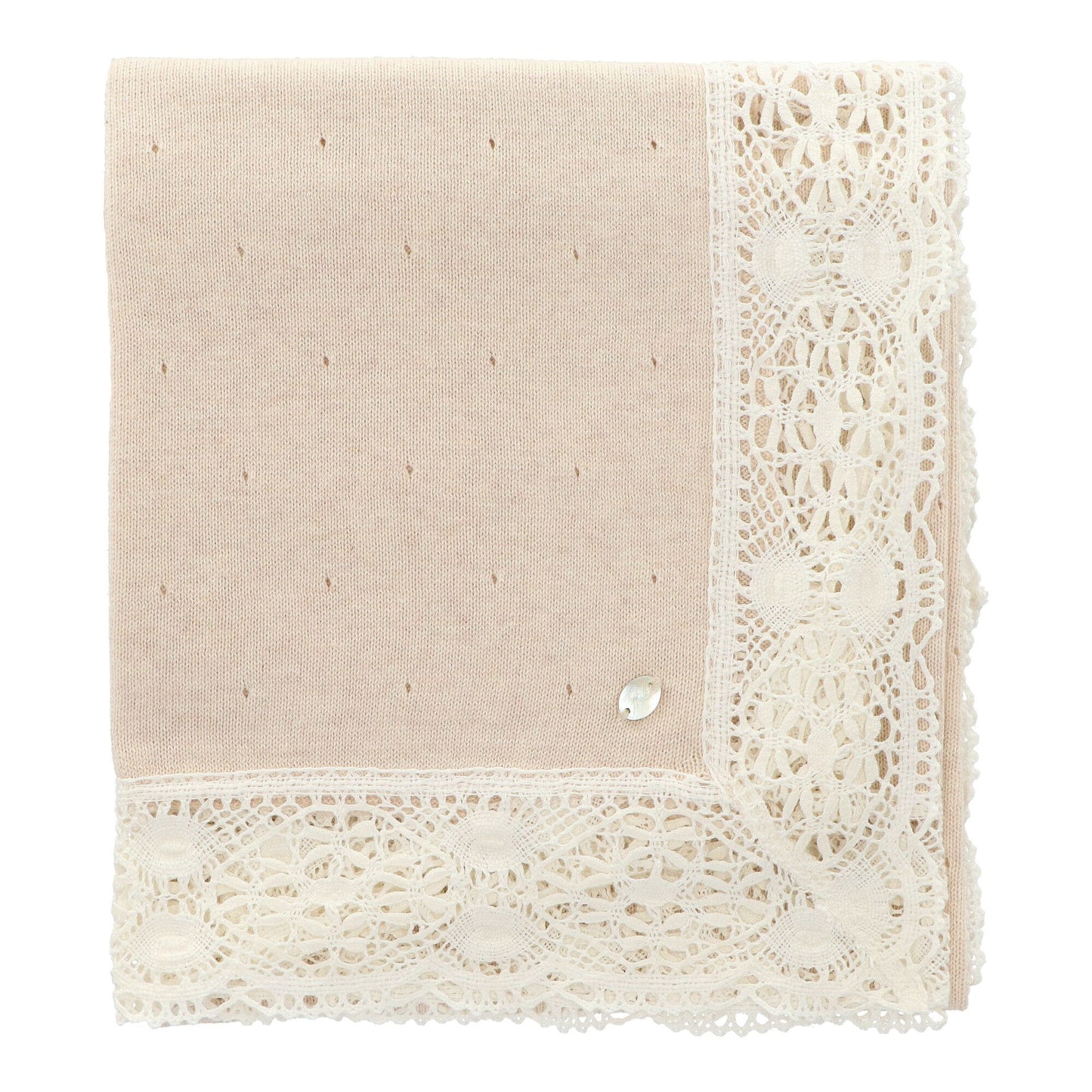 knit lace trim blanket