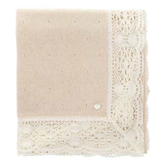 knit lace trim blanket