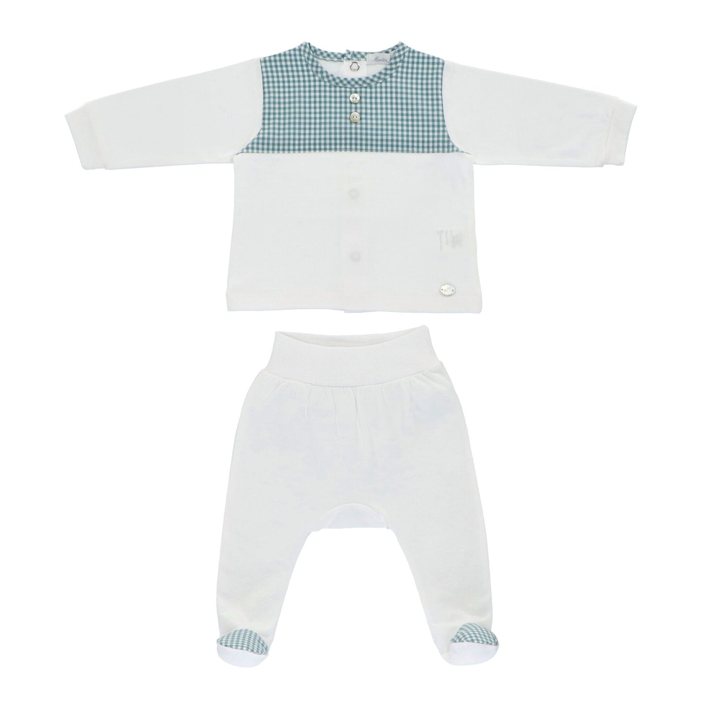 Two piece cotton gingham set