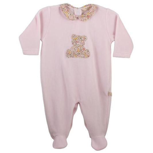 Teddy Bear Velour Footie