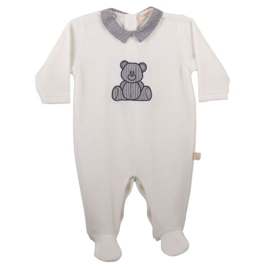 Teddy Bear Velour Footie