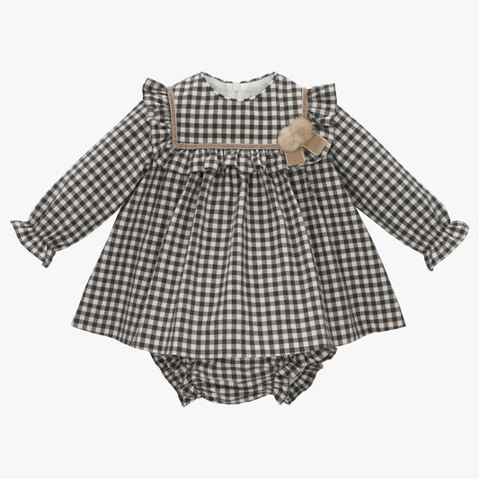 Negro Set Dress & Bloomer Black Flowers