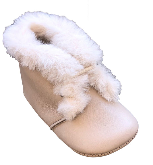 Turned Skin Baby Shoe - Nappa Leather