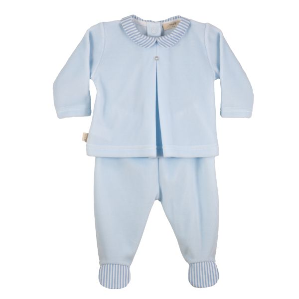 Two Piece Velour Set W/ Stripes