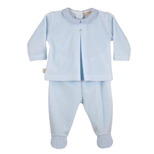 Two Piece Velour Set W/ Stripes