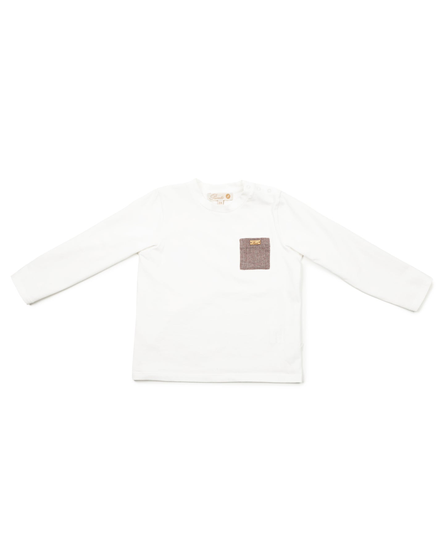 Boys Long Sleeve Ivory T shirt