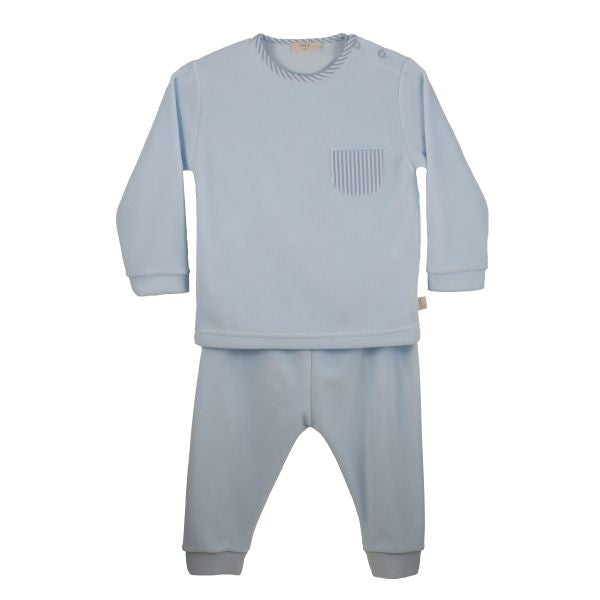 Two Piece Velour Loungewear set W/ Stripes