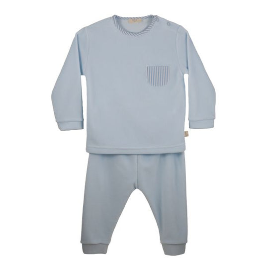 Two Piece Velour Loungewear set W/ Stripes