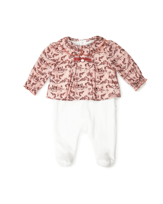 Printed Velour Footie