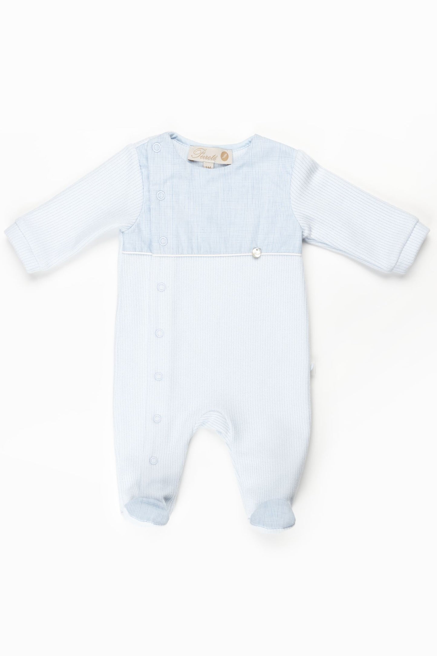 It Blue Velour Footie