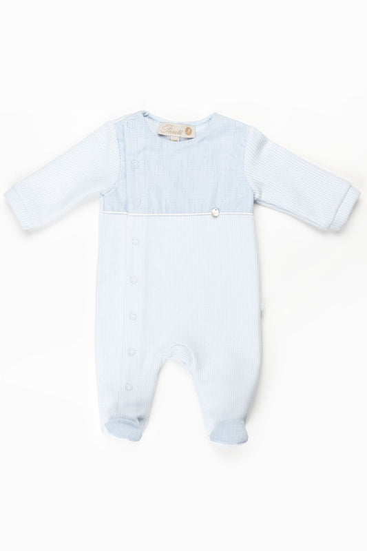It Blue Velour Footie