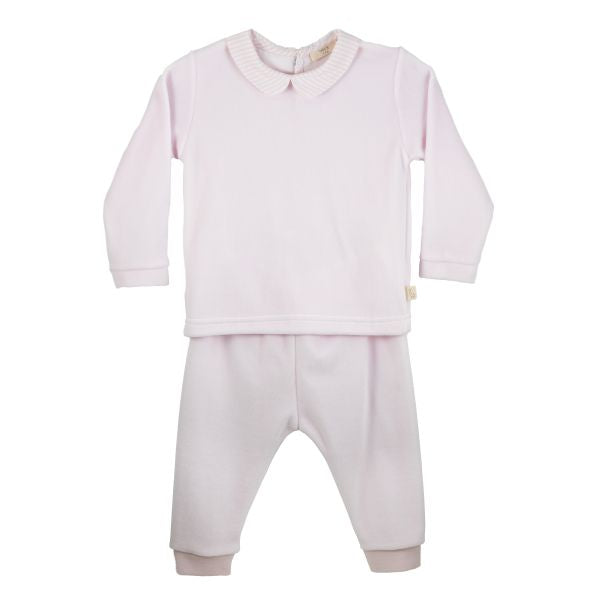 Two Piece Velour Loungewear set W/ Stripes