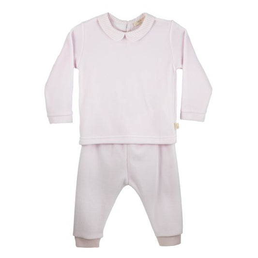 Two Piece Velour Loungewear set W/ Stripes