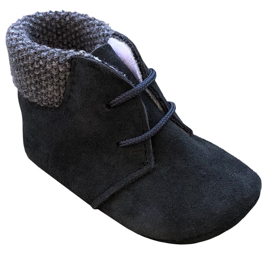Turned Skin Suede Leather baby shoe