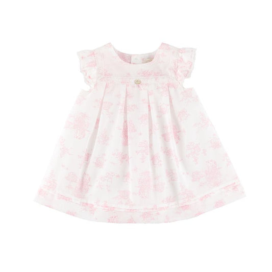 Pink Toile Printed Dress
