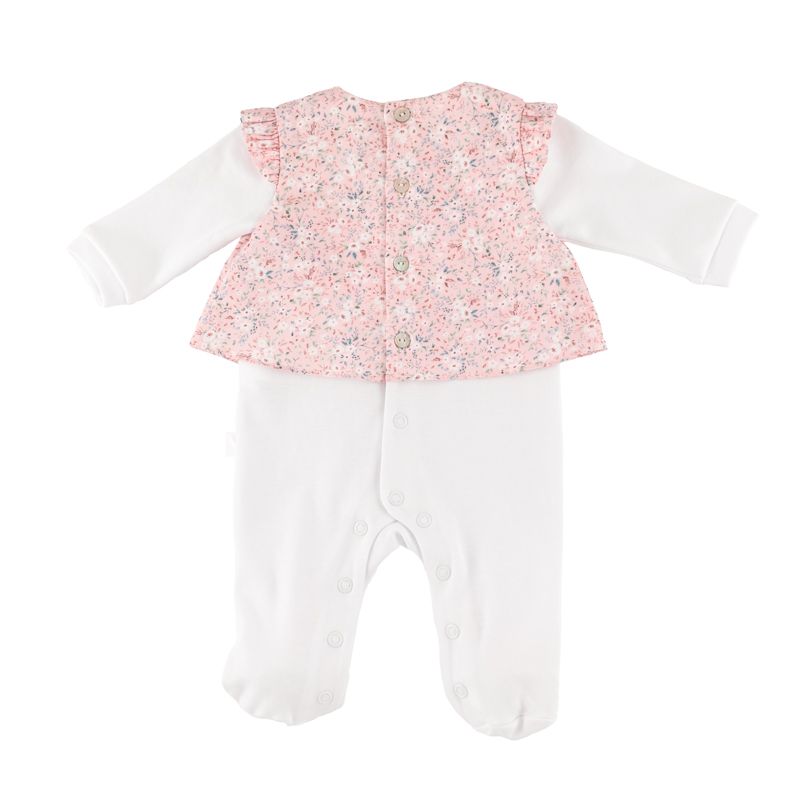 Pink floral blouse Footie
