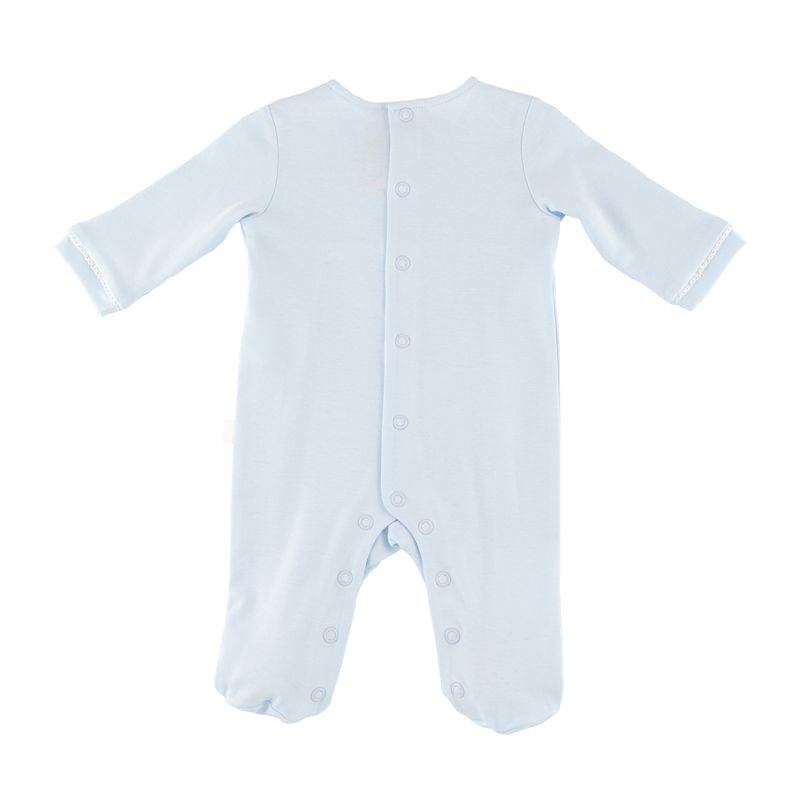 Blue Half Striped Footie