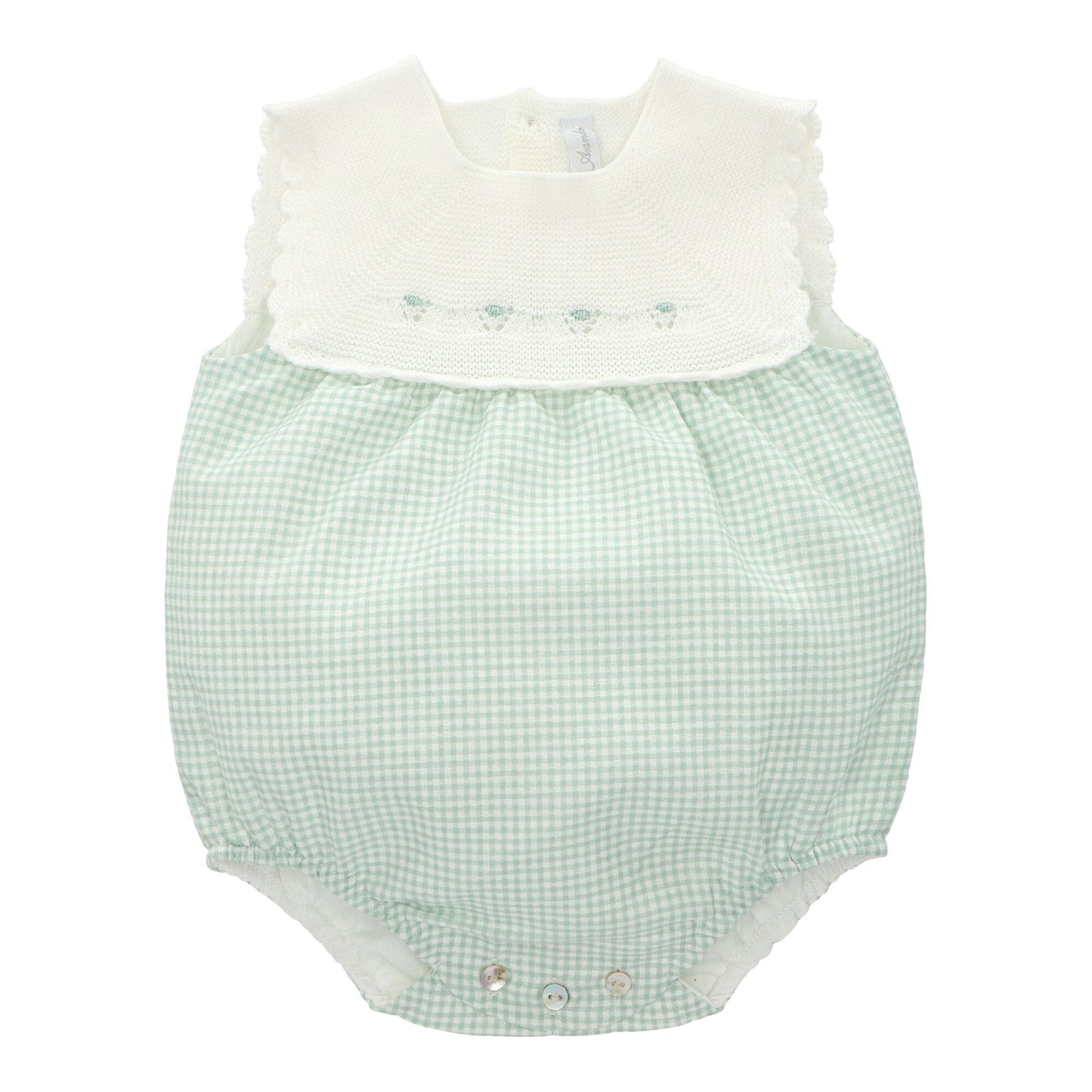 Coral gingham bubble